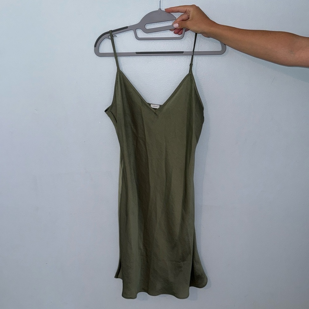 Aritzia Mini Wilfred Satin Dress